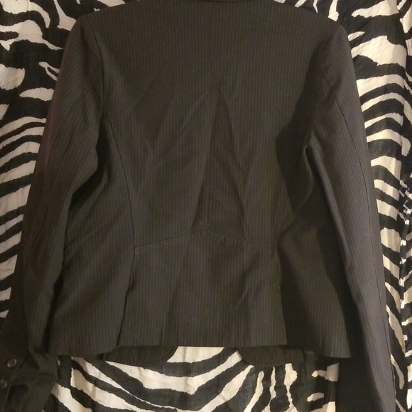 Brown Old Navy blazer, military, pin stripes, sz M - Picture 4 of 7